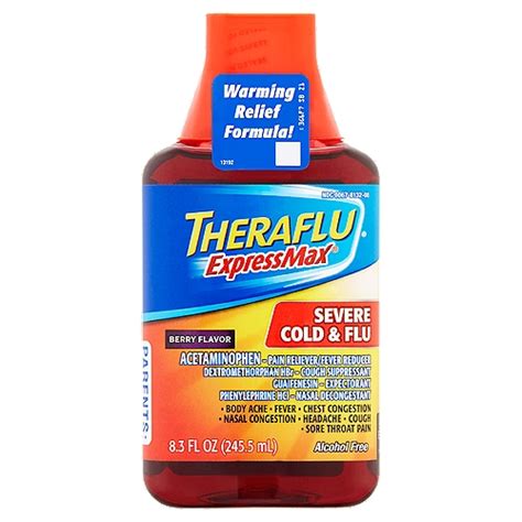 Theraflu ExpressMax Berry Flavor, Severe Cold & Flu Liquid