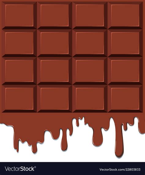 Chocolate bar melting background Royalty Free Vector Image