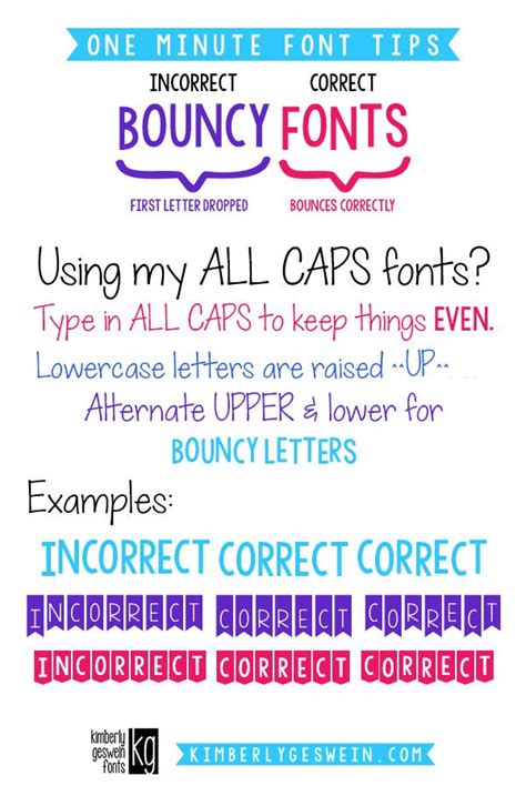 One Minute Font Tips: BOUNCY Fonts « Kimberly Geswein Fonts | Free ...