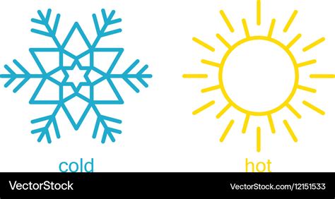 Hot and cold symbol Royalty Free Vector Image - VectorStock