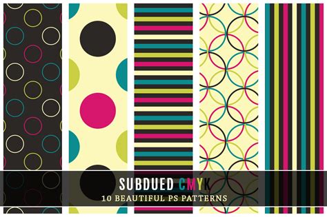 Subdued CMYK ~ Graphic Patterns ~ Creative Market