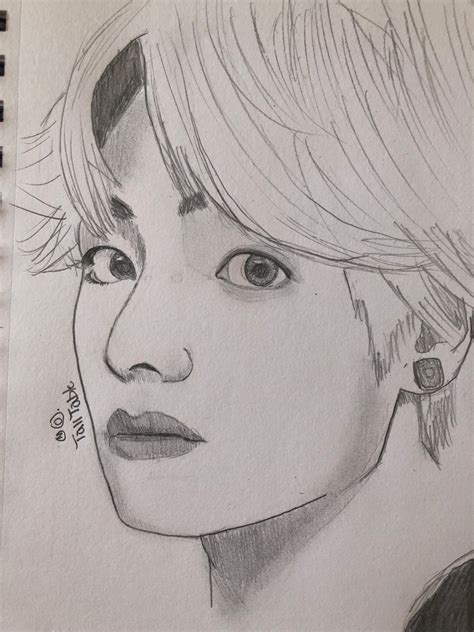 Kim Taehyung/V Sketch by TallTable on DeviantArt