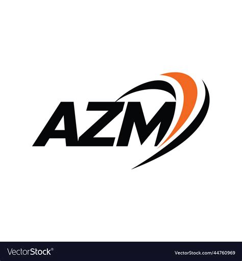 Azm monogram logo Royalty Free Vector Image - VectorStock