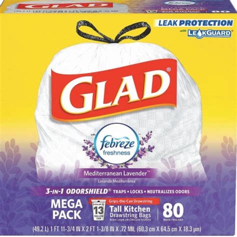 Glad Trash Bags,13 gal.,Polypropylene 78902, 1 - Kroger