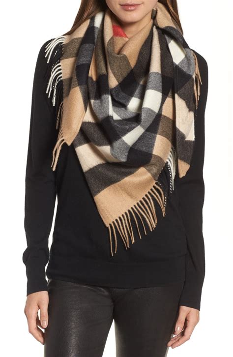 Burberry Mega Check Cashmere Scarf | Nordstrom | Cashmere scarf women ...
