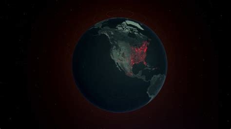 3d Animation Render Map World Showing Stock Footage Video (100% Royalty-free) 1050033196 ...