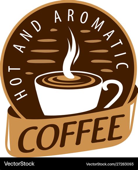 Coffee logo on white Royalty Free Vector Image