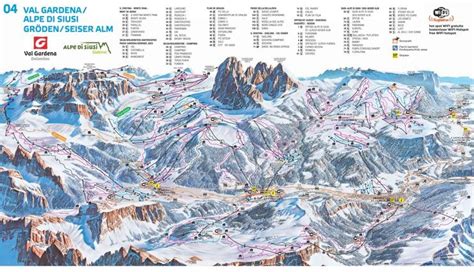 Val Gardena piste map | Ski resort, Skiing, Ski touring