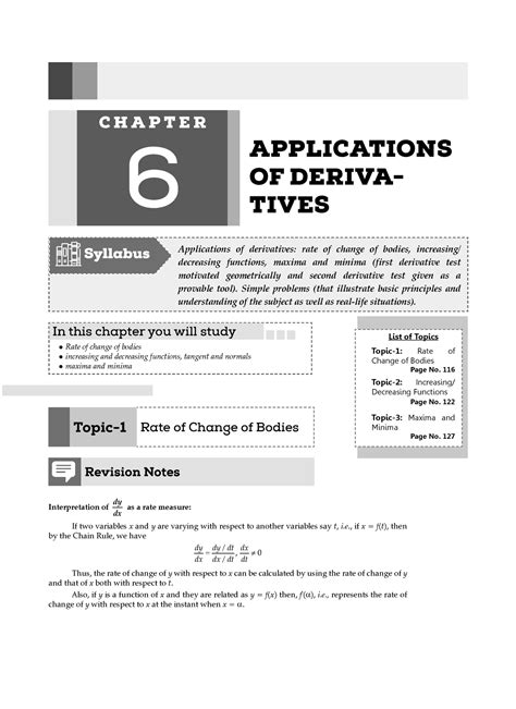 6. Application of Derivatives - APPLICATIONS OF DERIVA- TIVES ...