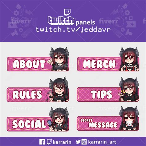 Anime twitch panels - bdawhiz