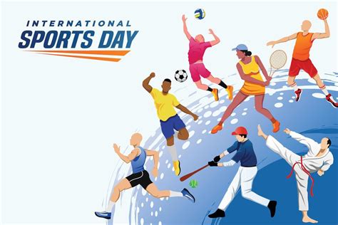 Sports Background Vector. International Sports Day Illustration ...