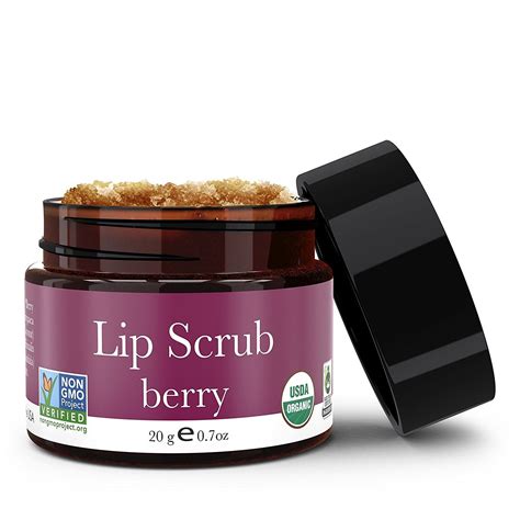 Beauty by Earth Organic Sugar Lip Scrub Berry Flavored - Lip Exfoliator & Moisturizer for ...