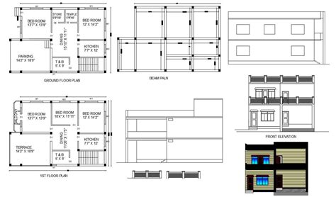 2d House Floor Plan With Elevation Design Dwg File Cadbull – NBKomputer