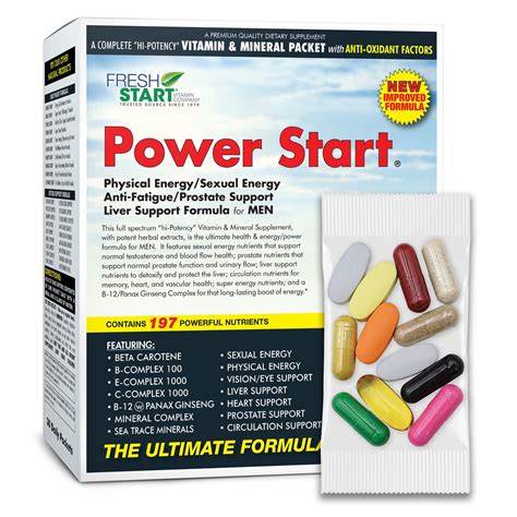 Power Start - Men's Daily Multivitamin Pack for Physical Energy & Stamina, 30 Packets - Walmart ...