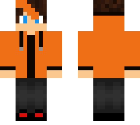 Orange hoodie | Minecraft Skin