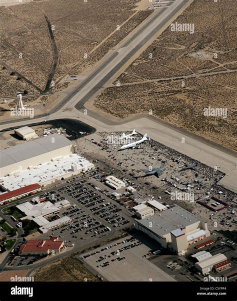 Aerial view of Edwards Air Force Base California during air show Stock Photo - Alamy