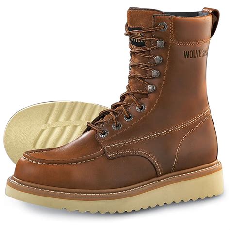 Wolverine Men's Moc Toe 8" Work Boots - 87293, Work Boots at Sportsman's Guide