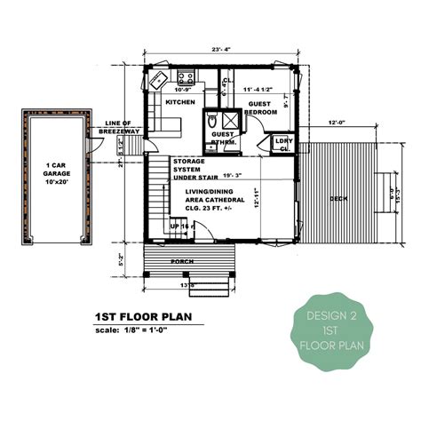 Modern Farmhouse Plan With Garage, Part 1 of Design 2, 2 Bedrooms 2 ...