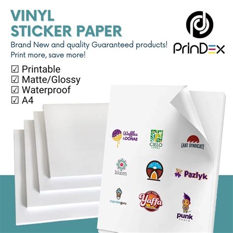 Printable Vinyl Waterproof Glossy Sticker Paper