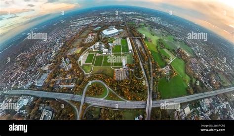 Aerial view, Bundesliga stadium Veltins-Arena of FC Schalke 04, also ...