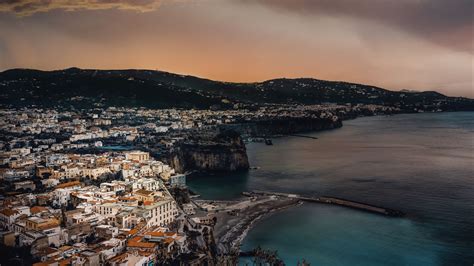 amalfi coast, city, bay, buildings, architecture, italy, 4k HD Wallpaper