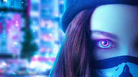 1920x1080 Neon Eyes Girl 4k Laptop Full HD 1080P ,HD 4k Wallpapers,Images,Backgrounds,Photos and ...