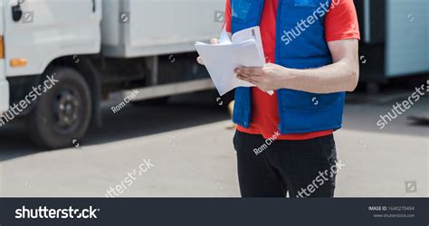 Courier Driver Uniform Making Notes Document Stock Photo 1640270494 | Shutterstock