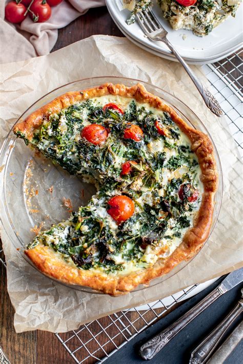 Egg White Quiche with Kale, Tomatoes, and Feta | Rosalynn Daniels