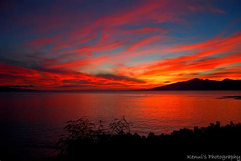 Fiery Maui Sunset - Hawaii Pictures