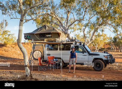 Wendy & the Troopy camping in the Outback, Western Australia Stock Photo - Alamy