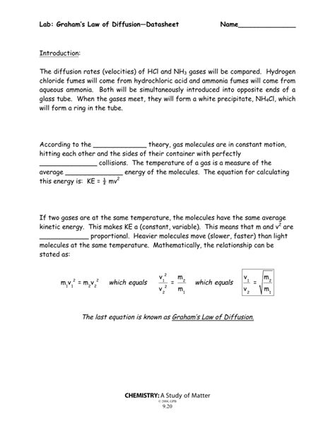 Graham's Law lab