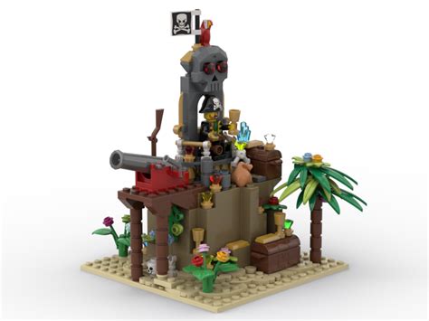 LEGO MOC Pirate Treasure Island by Jake Creates | Rebrickable - Build ...