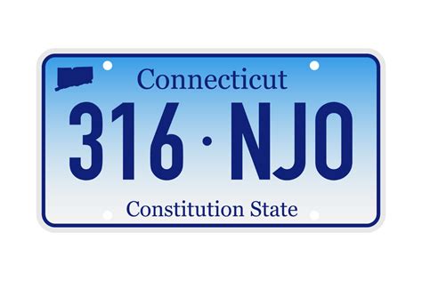 License Plate Connecticut. Vector Stock Graphic by DG-Studio · Creative ...