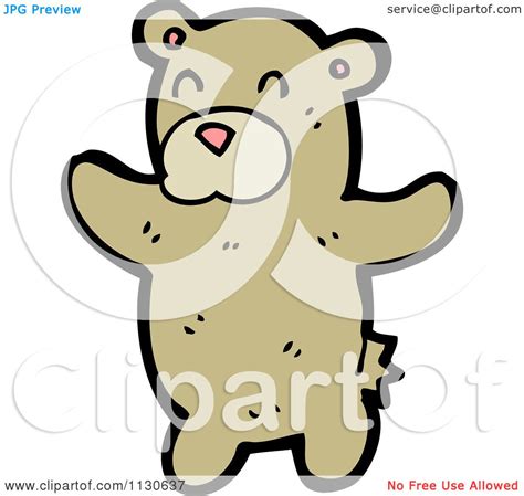 Cartoon Of A Standing Bear - Royalty Free Vector Clipart by lineartestpilot #1130637