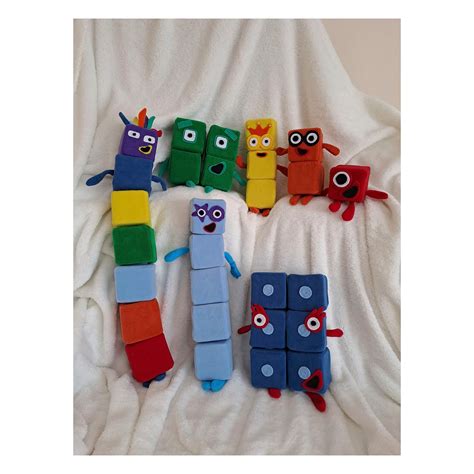 Numberblocks Faces 1-7 Number Plushie Soft Toy 3 Square Full - Etsy Canada