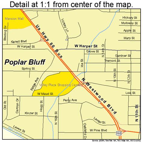 Poplar Bluff Missouri Street Map 2959096