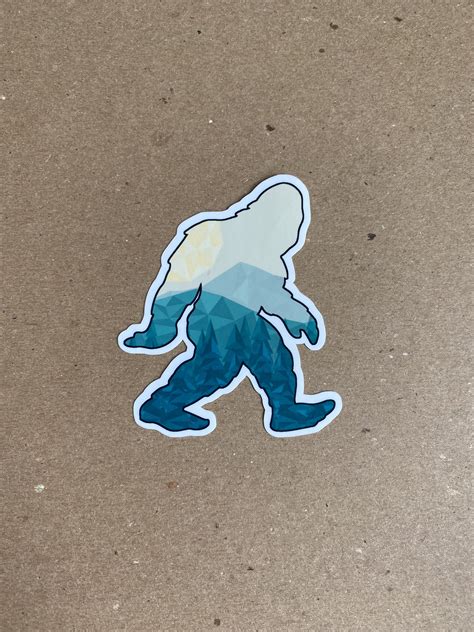 Yeti Sticker | Hiking Sticker | Landscape Sticker | Forest Sticker ...