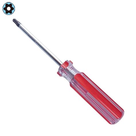 Plastic Handle T15 Security Torx Screwdriver Star Drive six pointed star tip Star Torx ...