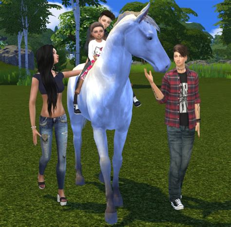 My Horse Family Pose 2 at Chaleara´s Sims 4 Poses » Sims 4 Updates