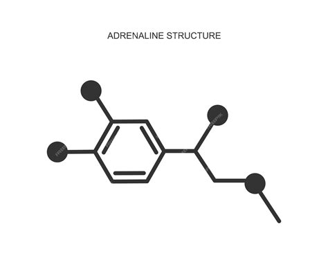 Premium Vector | Adrenaline icon. chemical molecular structure ...