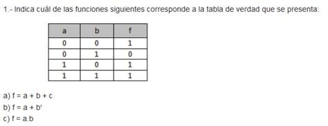 Solución a los ejercicios de álgebra booleana y tablas de verdad | Conjunto de Fichas