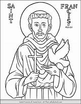 Saint Francis Of Assisi Icon Coloring Page  TheCatholicKidcom sketch template