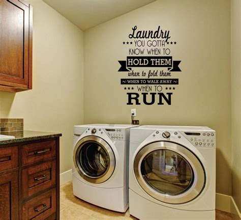 Laundry Decal Laundry Room Decal Wall Decal Know When to - Etsy