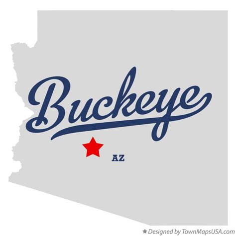 Map of Buckeye, AZ, Arizona