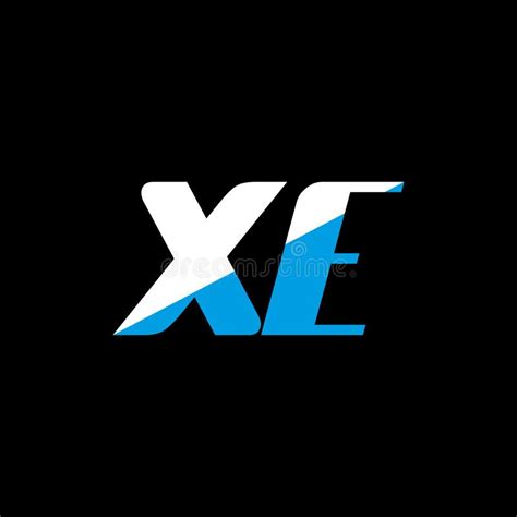 XE Letter Logo Design on Black Background. XE Creative Initials Letter Logo Concept. XE Icon ...