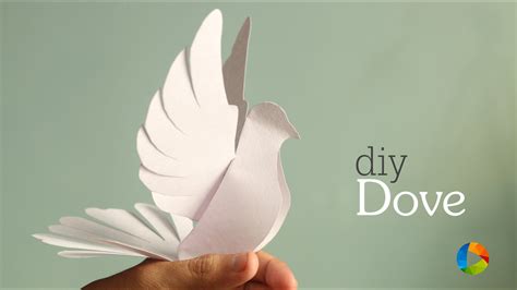 DIY: Dove - Paper Craft with Templates | Bird paper craft, Paper birds ...