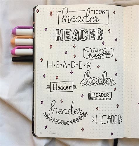 35 Stunning Bullet Journal Header And Title Ideas Beautiful Dawn ...