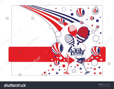 American Decoration Independence Day Traditional Symbols Stock Vector ...