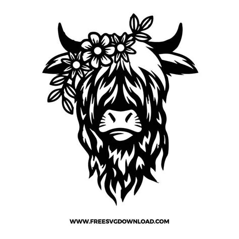 Highland Cow SVG & PNG Free Download 2 - Free SVG Download | Cricut ...