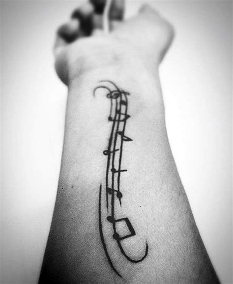 Music Notes Tattoos On Neck For Men